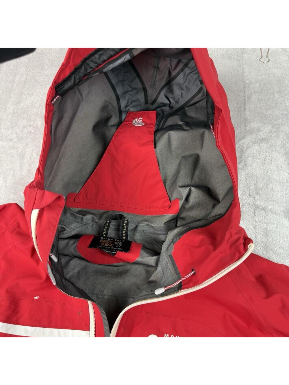 Mountain Hardwear Gore Tex Jacket Red Waterproof Hard Shell Womens M Gorpcore - Picture 9 of 11